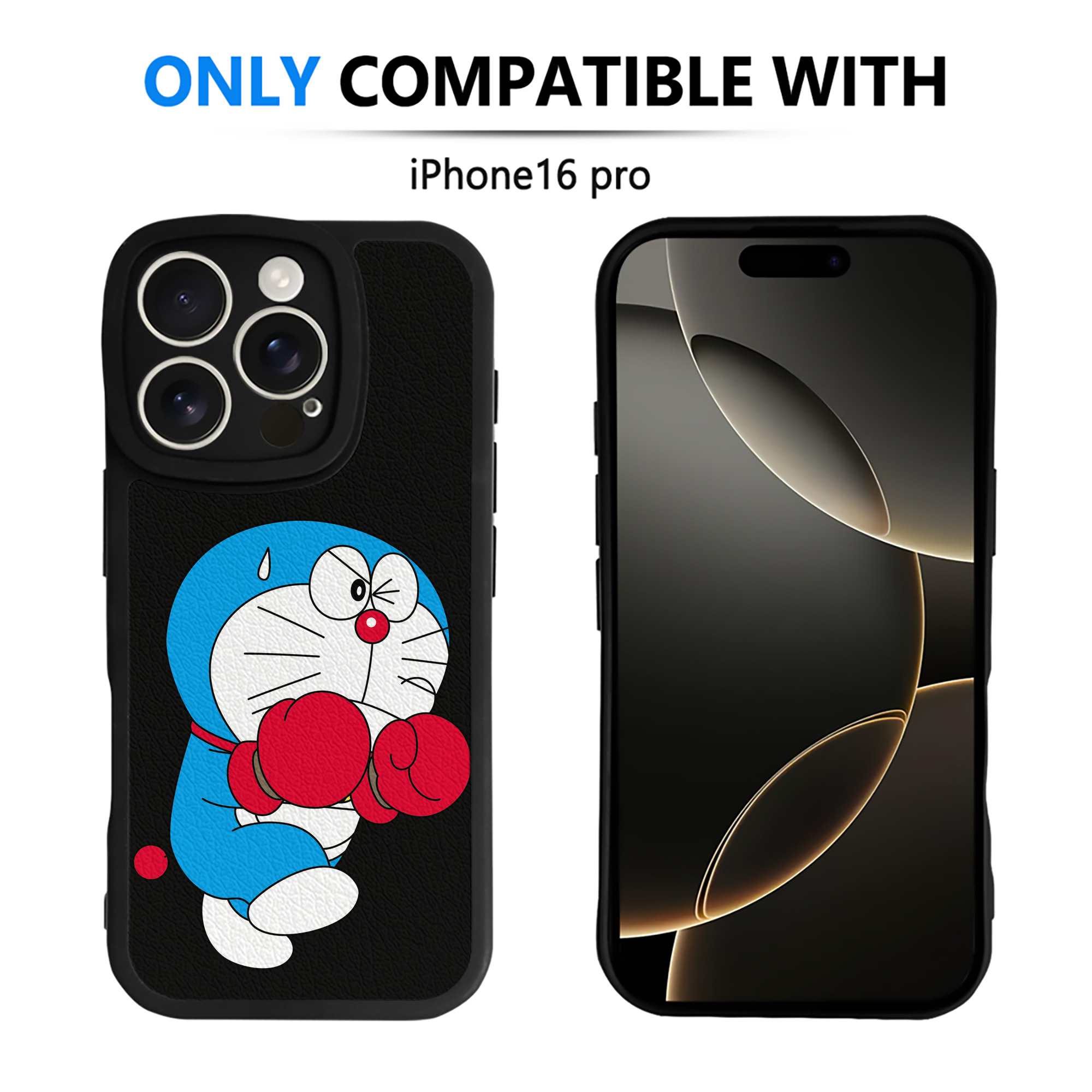 （画像用） ドラえもん Doraemon 【iPhone 16シリーズ対応】シリコンスマホケース（レザー調） 材質：シリコン
